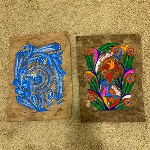 Mexican Bark Paintings (set of 2)
